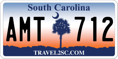 SC license plate AMT712