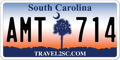 SC license plate AMT714