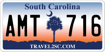 SC license plate AMT716