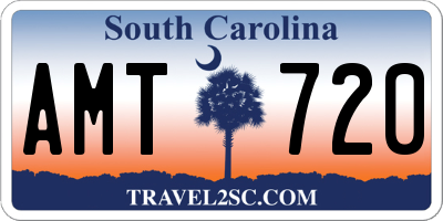 SC license plate AMT720