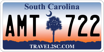 SC license plate AMT722
