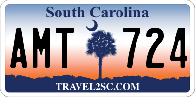 SC license plate AMT724