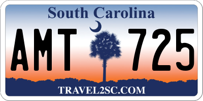 SC license plate AMT725