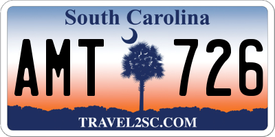 SC license plate AMT726