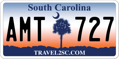SC license plate AMT727