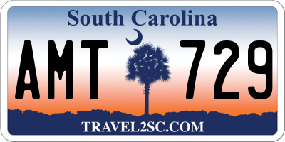 SC license plate AMT729