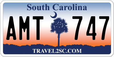 SC license plate AMT747