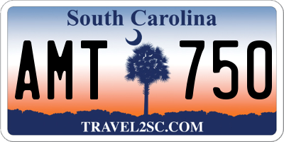 SC license plate AMT750