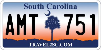 SC license plate AMT751