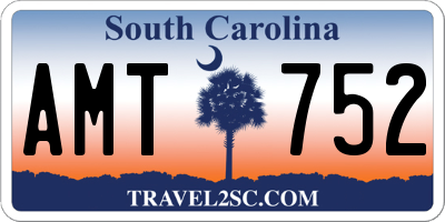 SC license plate AMT752