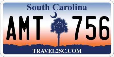 SC license plate AMT756