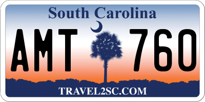SC license plate AMT760