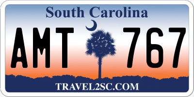 SC license plate AMT767