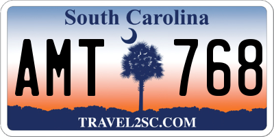 SC license plate AMT768