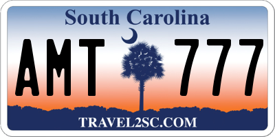 SC license plate AMT777