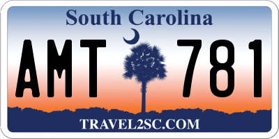 SC license plate AMT781