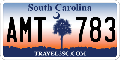 SC license plate AMT783