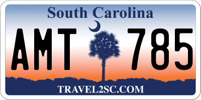 SC license plate AMT785