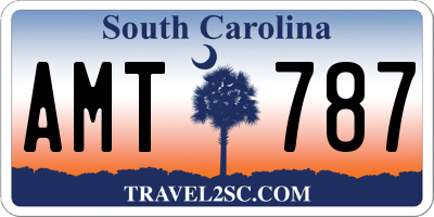 SC license plate AMT787