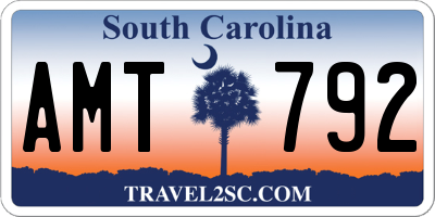 SC license plate AMT792