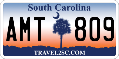 SC license plate AMT809