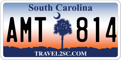 SC license plate AMT814