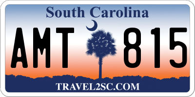 SC license plate AMT815