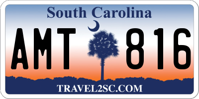 SC license plate AMT816