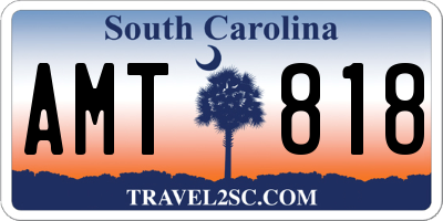 SC license plate AMT818