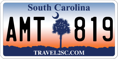 SC license plate AMT819