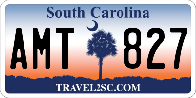 SC license plate AMT827