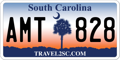 SC license plate AMT828