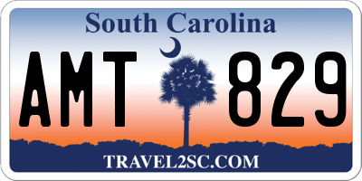 SC license plate AMT829