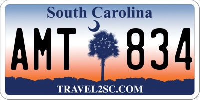 SC license plate AMT834