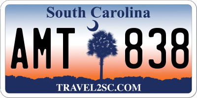 SC license plate AMT838