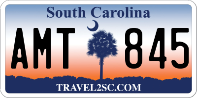 SC license plate AMT845