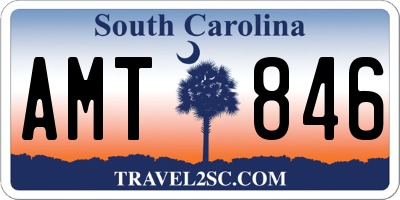 SC license plate AMT846