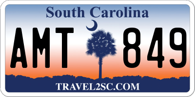 SC license plate AMT849
