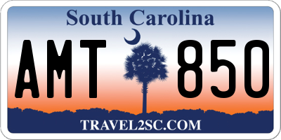 SC license plate AMT850