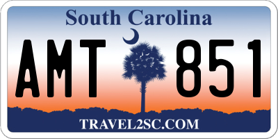 SC license plate AMT851