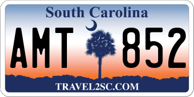 SC license plate AMT852
