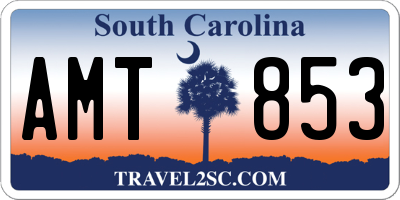 SC license plate AMT853