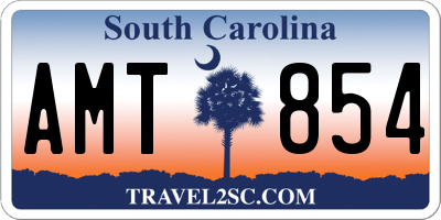 SC license plate AMT854