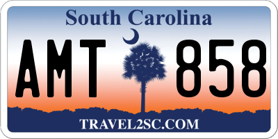 SC license plate AMT858