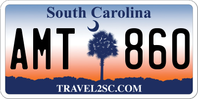 SC license plate AMT860