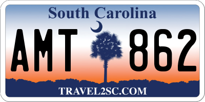 SC license plate AMT862