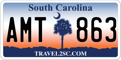 SC license plate AMT863