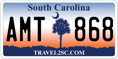 SC license plate AMT868