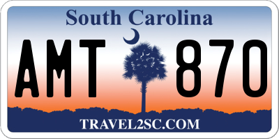 SC license plate AMT870