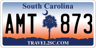 SC license plate AMT873